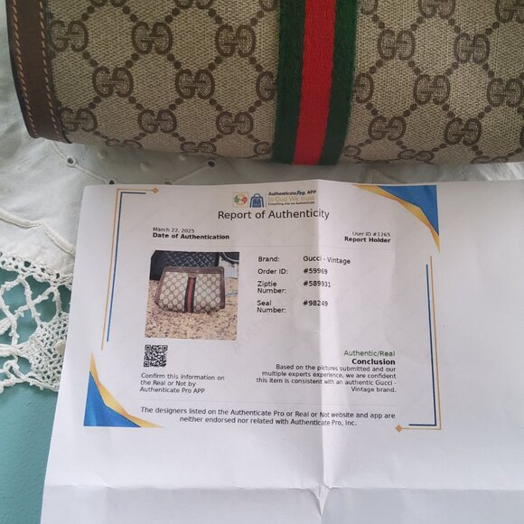 Gucci Clutch from the Sherry Line GG - Picture 2 of 8